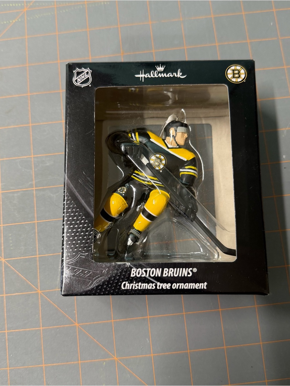 Hallmark Boston Bruins Player Ornament - Black, Yellow